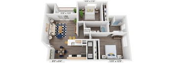 Twelve Oaks B2 3D Floor Plan