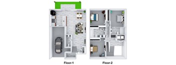 the settlement floor plan with 2 bedroom 1193 sq ft