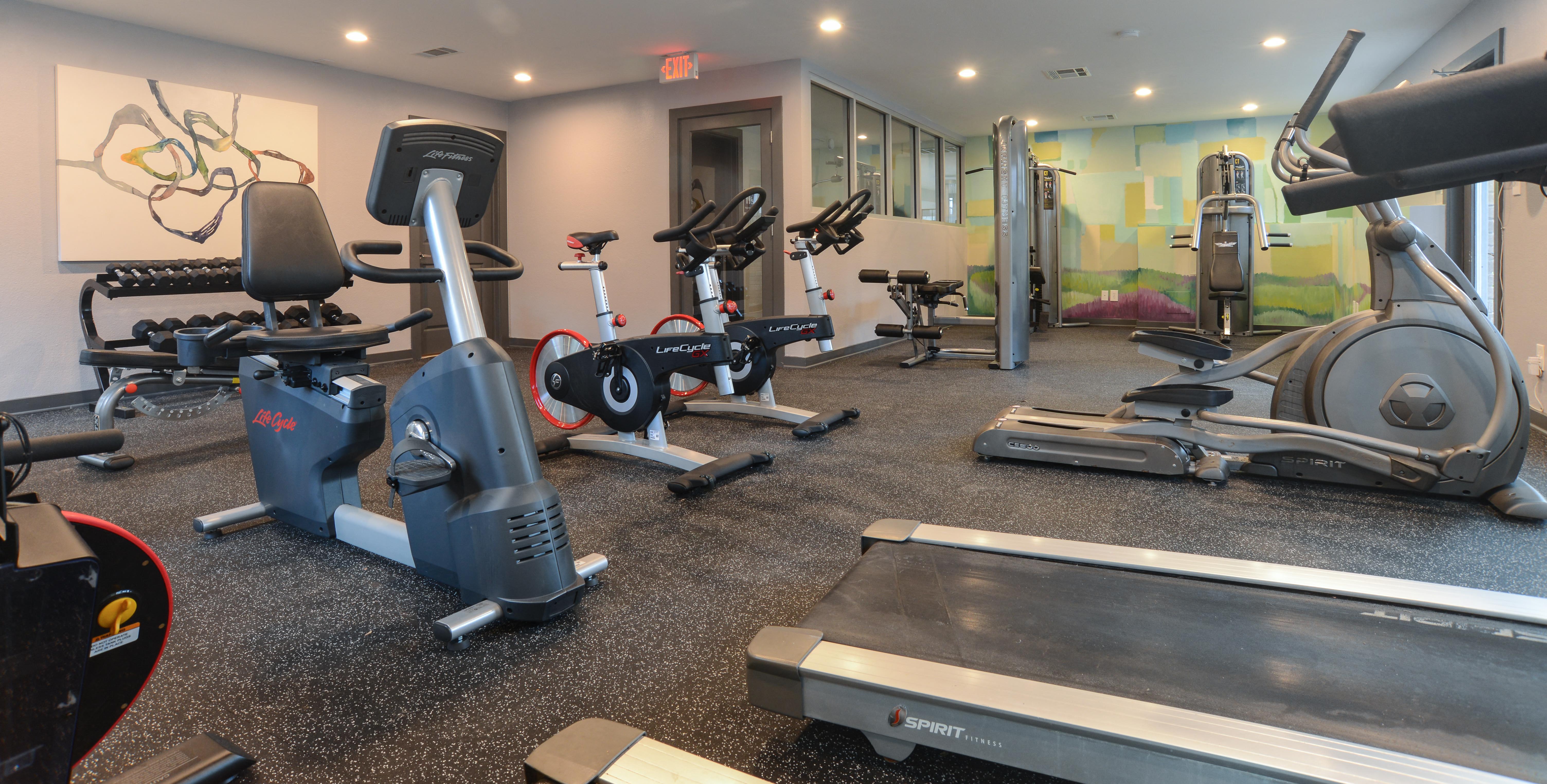 fitness center in our apartments on east riverside