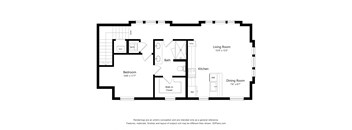 a floor plan of a living room and a dining room