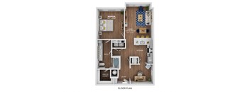 a 1 bedroom floor plan