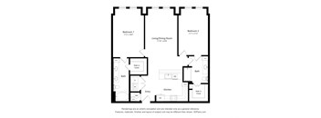 a floor plan of a residence with an open floor plan