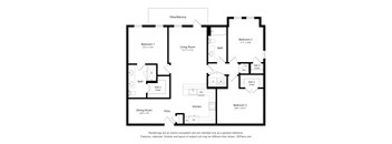 a floor plan of a residence with an open floor plan