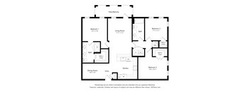 a floor plan of a residence with an open floor plan