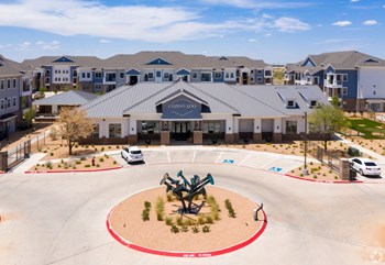 exterior shot of resident clubhouse in midland tx luxury apartment - Photo Gallery 50