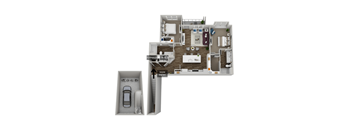 bedroom floor plan anting 3 bedrooms and 2 baths a 1122 sq.ft. apartment