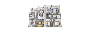 a floor plan of a 1 bedroom apartment