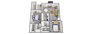 a floor plan of a 1 bedroom apartment