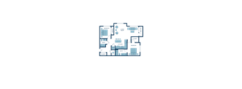 a floor plan of a home with a bedroom and a living room