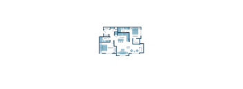 a floor plan of a home with two bedrooms and two baths
