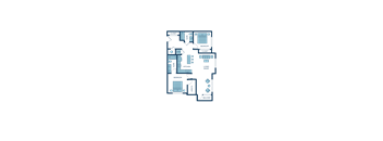 a floor plan of a bedroom apartment
