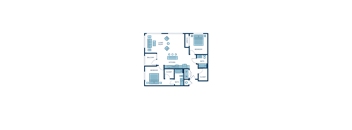 a floor plan of a home with a bedroom and a living room