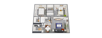 a floor plan of our studio apartment at riviera palms