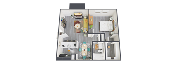 a floor plan of a 1 bedroom apartment