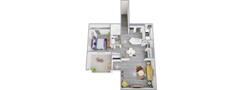 a floor plan of a two bedroom apartment