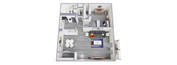 a floor plan of a one bedroom apartment with a bathroom and living room