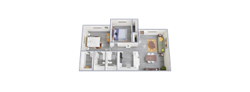 a floor plan of a 2 bedroom apartment