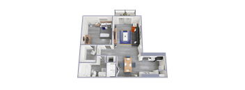 a floor plan of a 1 bedroom apartment