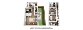 A set of four images showing different floor plans of a house.