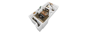 3d floor plan of a 2100 sq ft home