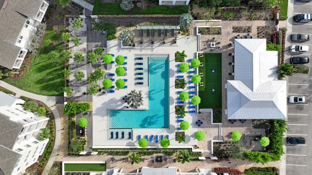 a birds eye view of the resort at longboat key club
