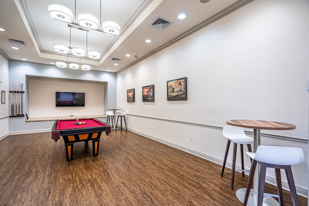 Game room with billiard