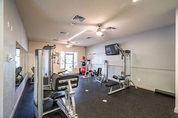 Fitness center with weights
