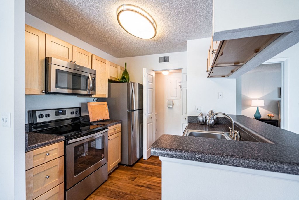 Model apartment home kitchen area