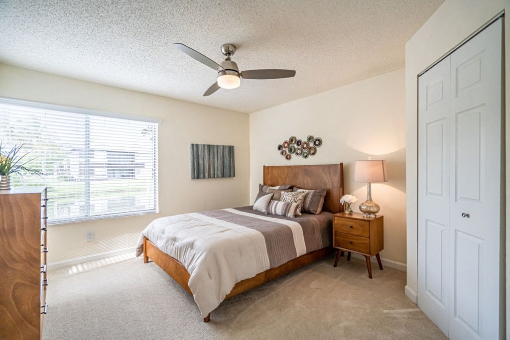 Model apartment home bedroom