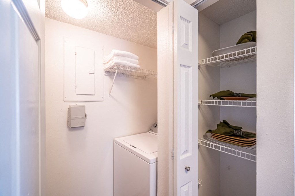 Model apartment home washer and dryer