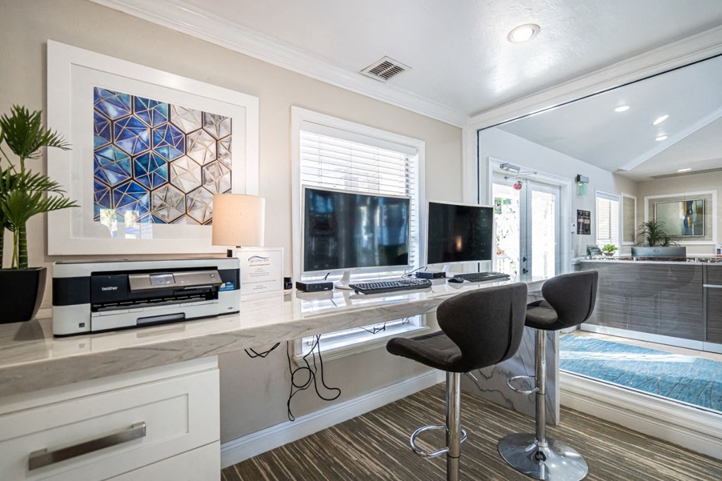 Resident Business Center with computers