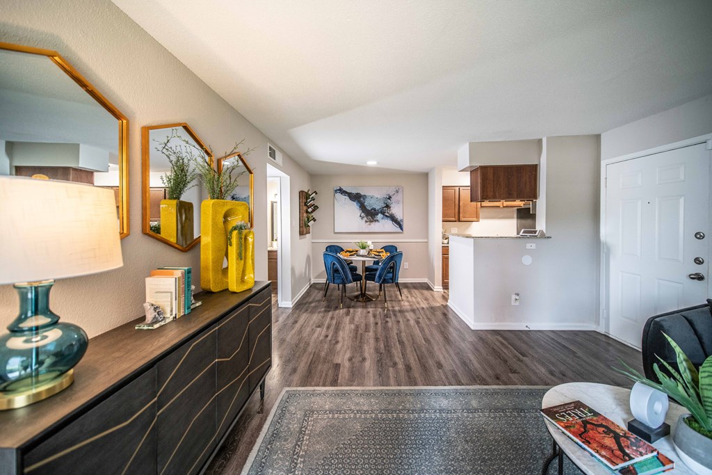 living room in luxury austin apartment