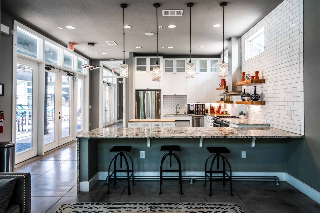resident clubhouse in luxury austin apartment