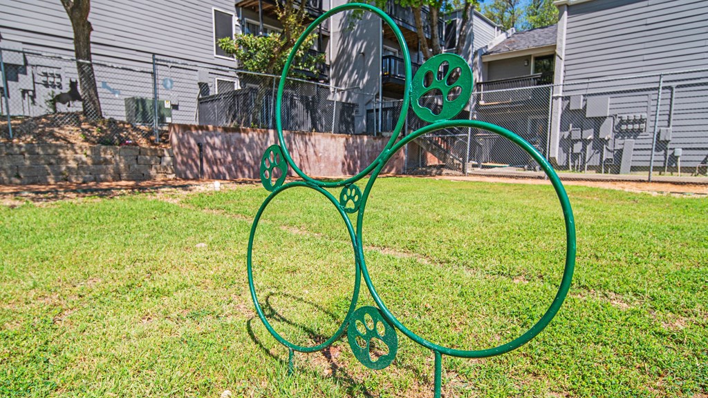 a sculpture in our pet area.