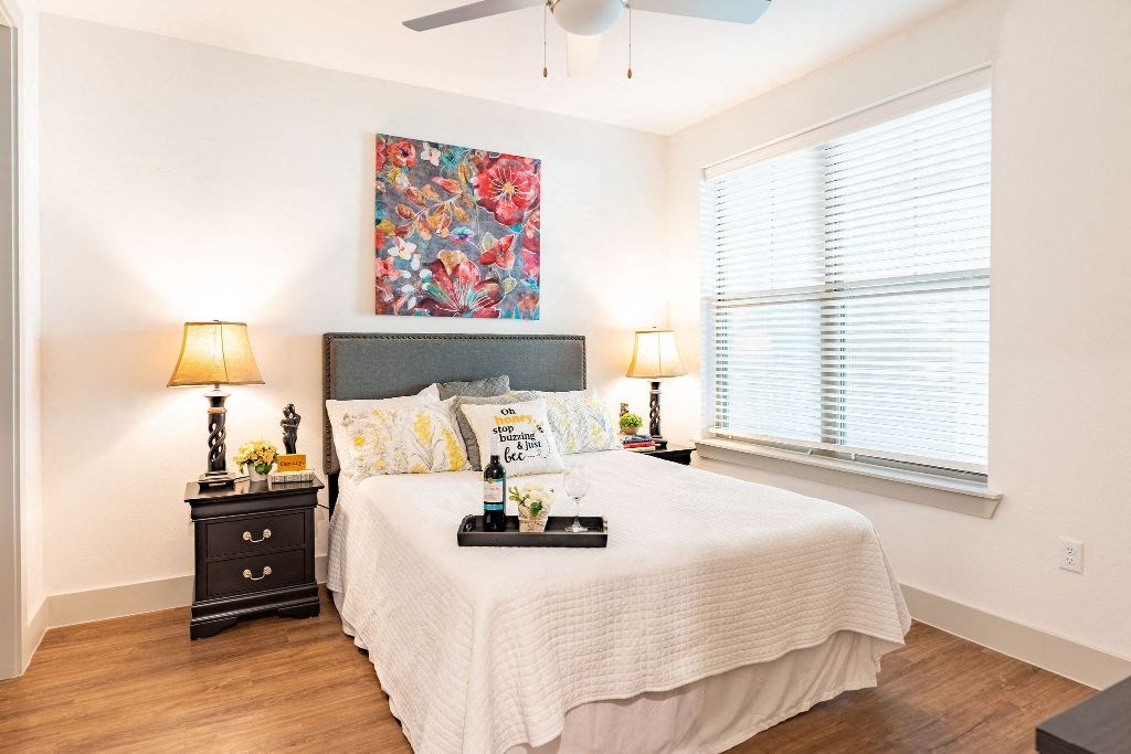 spacious bedroom in modern midland texas apartment
