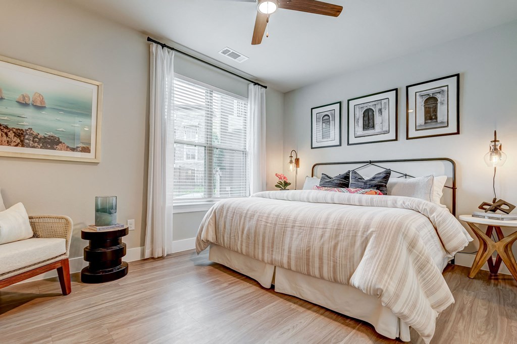 Model primary bedroom