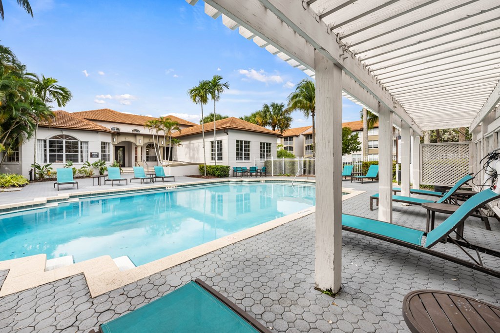 the swimming pool at the preserve at polo apartments fl