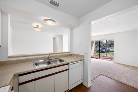 the preserve at ballantyne commons apartment kitchen and living room