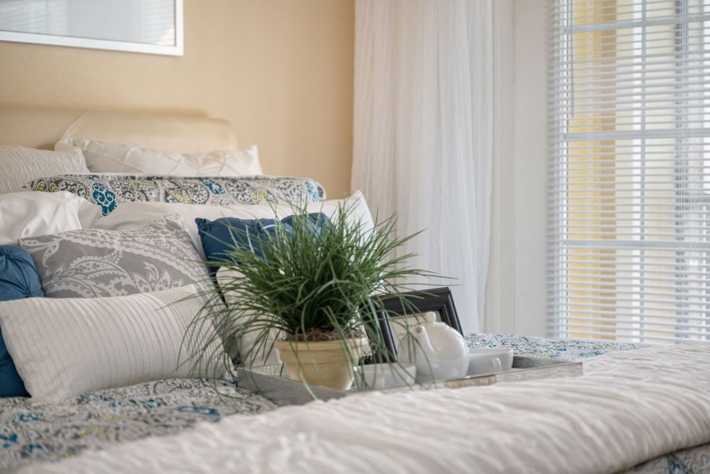 A decor photo of a bed