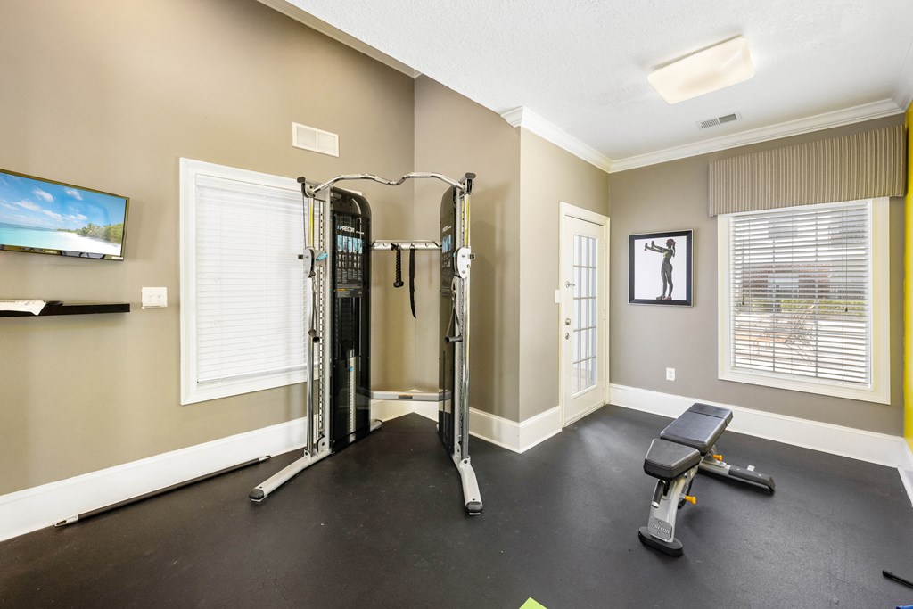 the gym at the preserve apartments