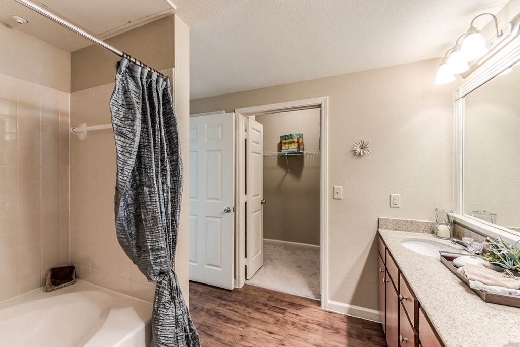 entrance to the bathroom