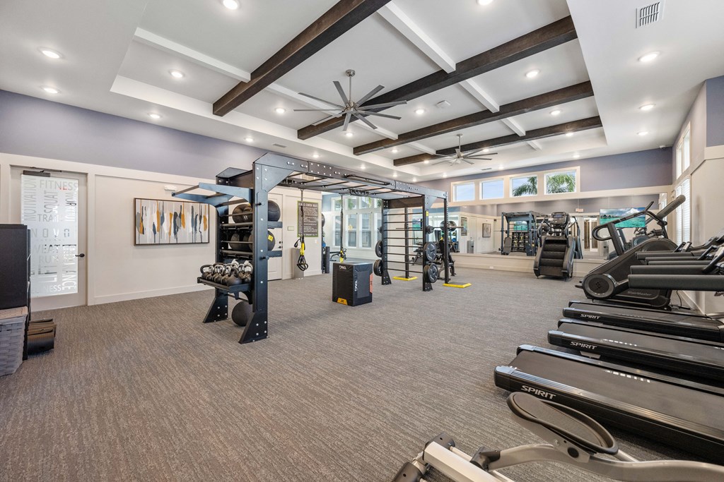 the gym at the preserve at green valley apartments