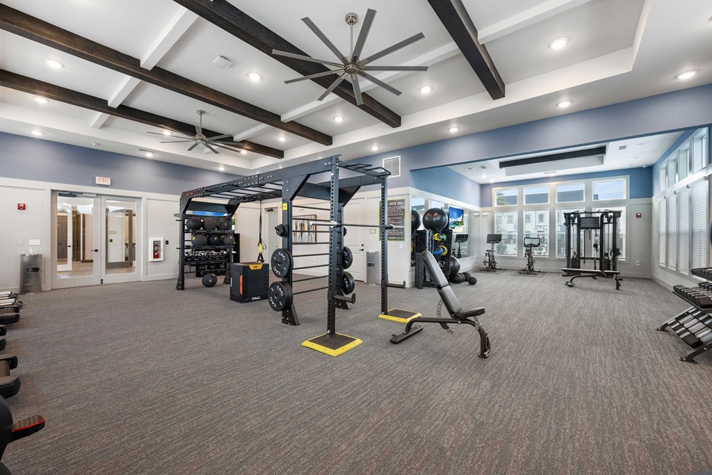 the gym at the preserve at danbury apartments