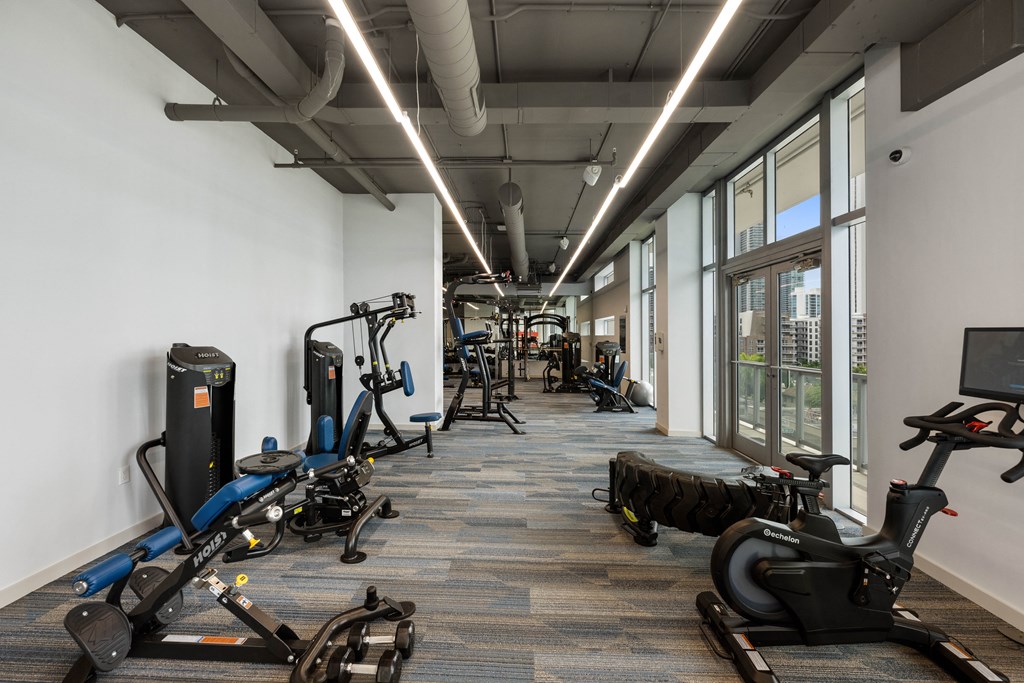 an image of a gym with weights and cardio equipment