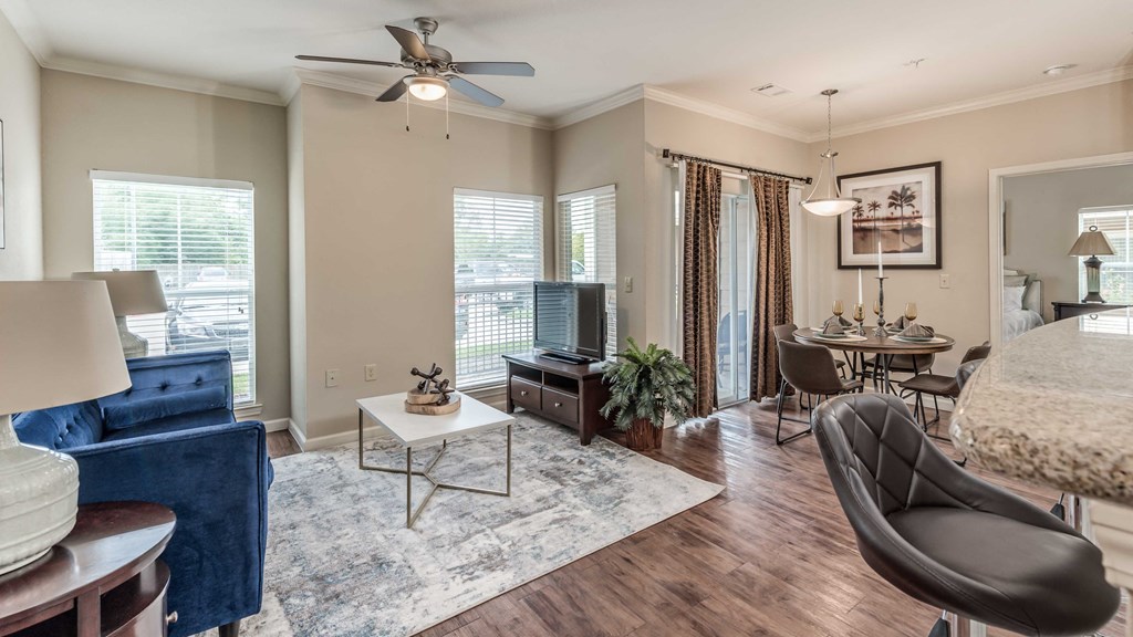 living room and dinning room