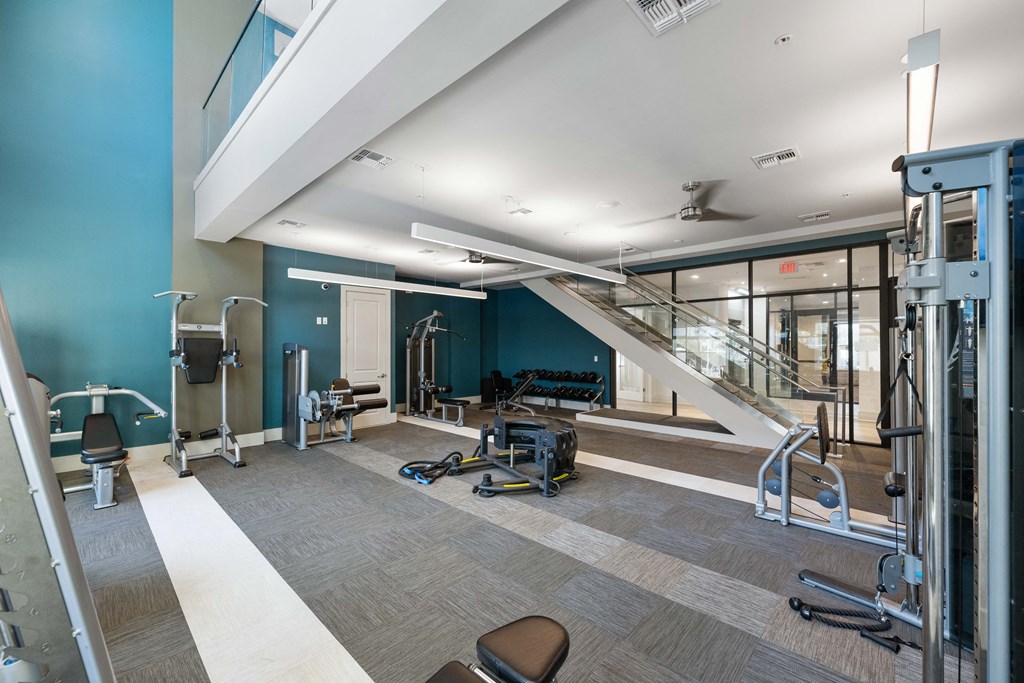 Community  fitness center with treadmills and other exercise equipment