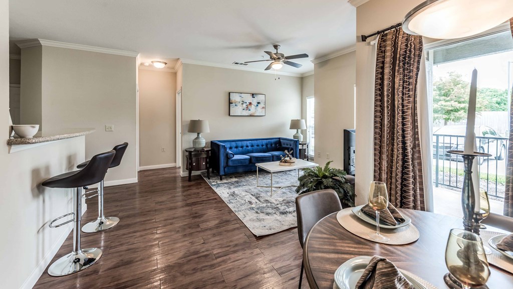 living room view from the dinning room