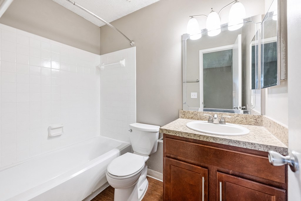 a bathroom with a sink toilet and a mirror