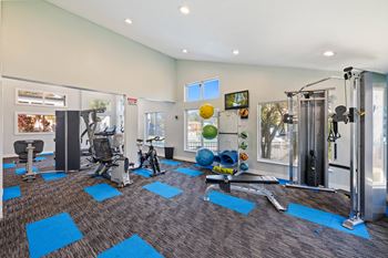 the preserve at ballantyne commons fitness room with exercise equipment