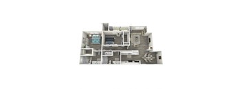 bedroom floor plan an in 3d